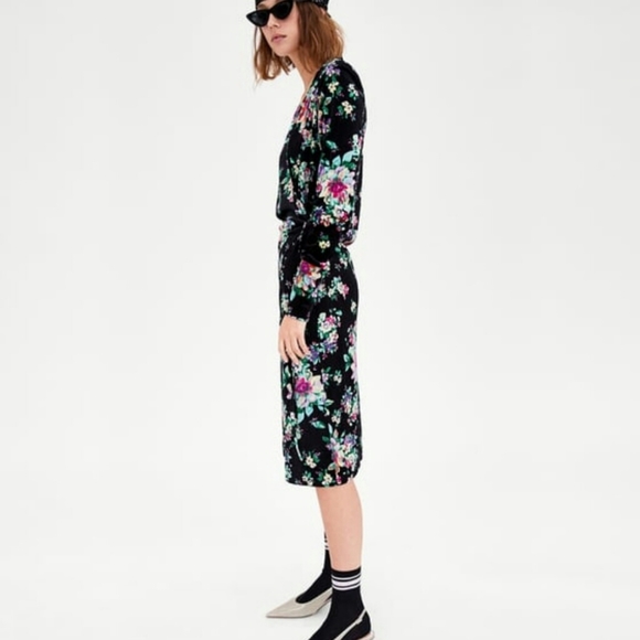 New! Zara Floral Dress With Flowers Zara Dress - Picture 7 of 7